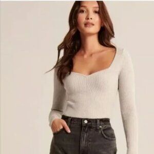 Abercrombie & Fitch Sweetheart Sweater Bodysuit | XL